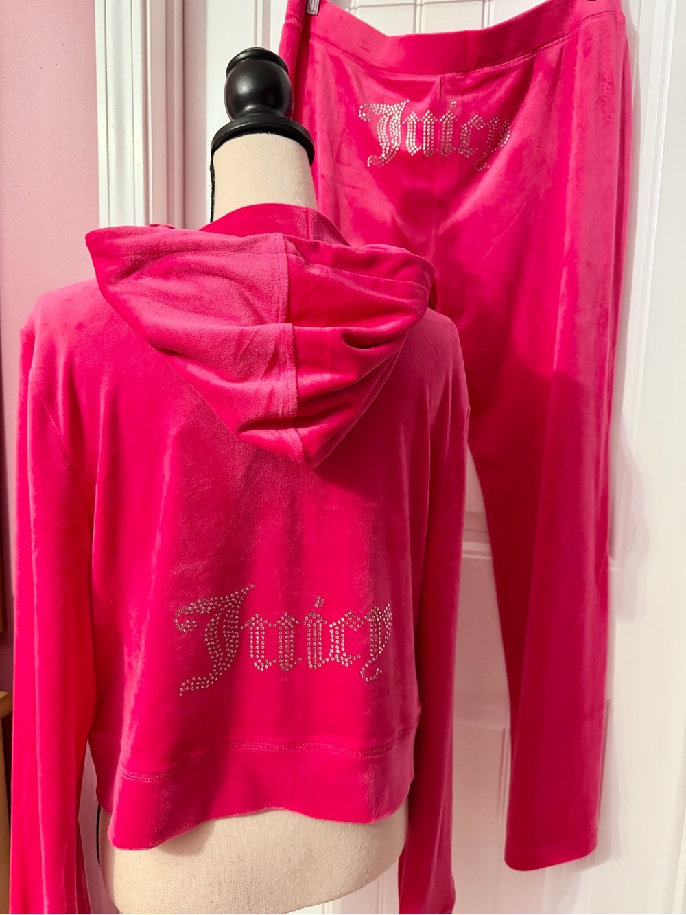 NWT Juicy Couture Velour Tracksuit Set Vixen Pink Size XL Y2K